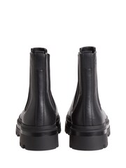 Calvin Klein Black Leather Airfit Lugged Chelsea Boots - Image 3 of 4