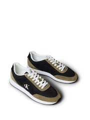 zelena - Calvin Klein tekaški športni copati iz mešanice semiša z logotipom Signature - Slika 3 iz 6