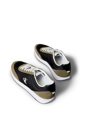 zelena - Calvin Klein tekaški športni copati iz mešanice semiša z logotipom Signature - Slika 4 iz 6