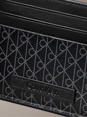 Calvin Klein Black Allover Monogram Logo Card Holder - Image 3 of 4