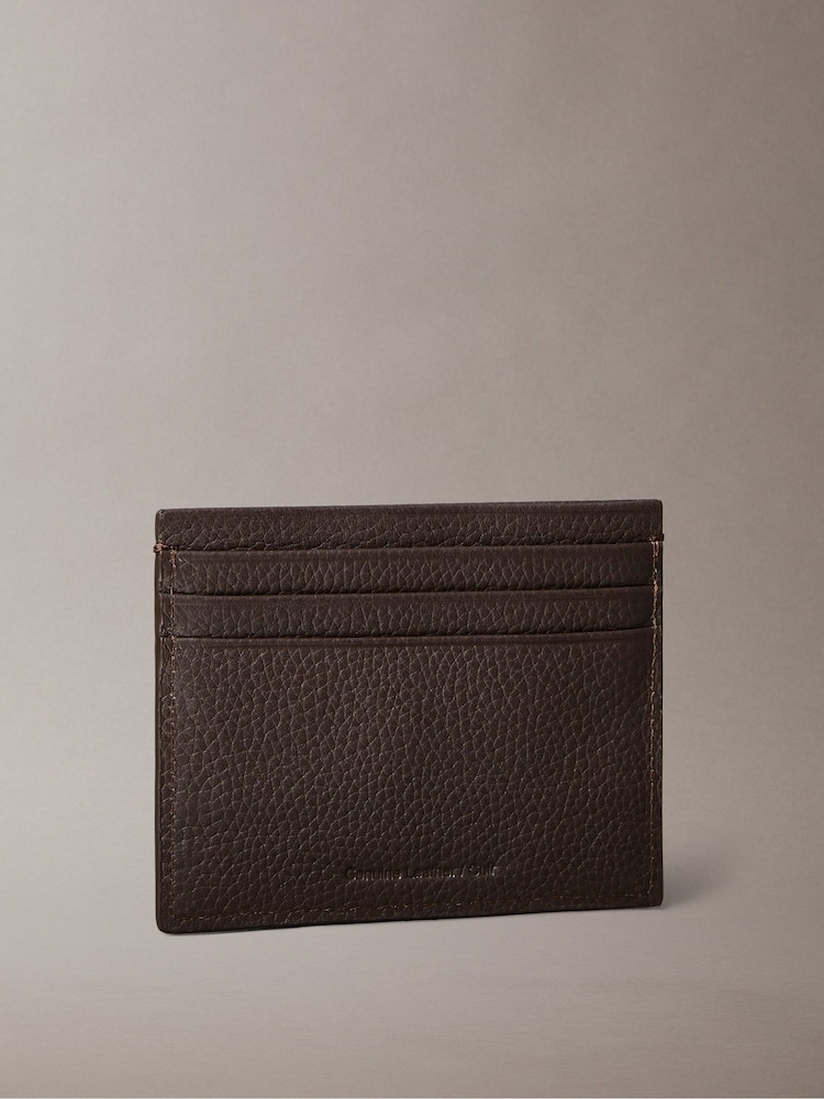Castanho - Calvin Klein Foil Embossed Logo Card Holder - Imagem 2 de 4