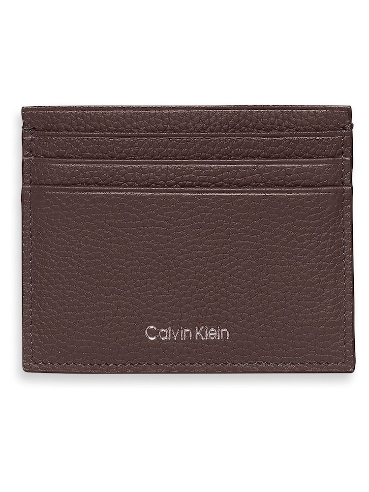 Calvin Klein Brown Foil Embossed Logo Card Holder - Image 4 of 4 Calvin Klein Brown Foil Embossed Logo Card Holder - Image 4 of 4