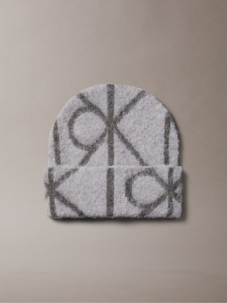 Calvin Klein Warm Wool Blend Logo Beanie - תמונה 1 מתוך 3 Calvin Klein Warm Wool Blend Logo Beanie - תמונה 1 מתוך 3