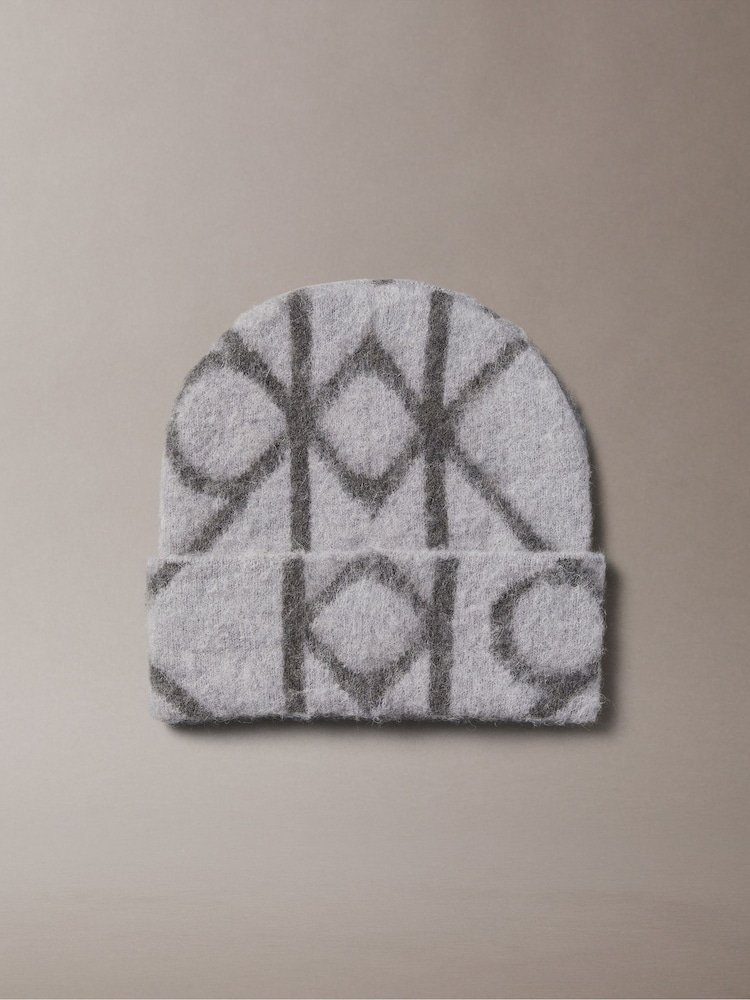 Calvin Klein Warm Wool Blend Logo Beanie - תמונה 2 מתוך 3 Calvin Klein Warm Wool Blend Logo Beanie - תמונה 2 מתוך 3