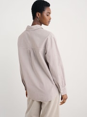 Seasalt Cornwall Pink Sea Path Oversized Poplin Shirt - Image 2 of 5