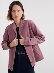 Seasalt Cornwall Purple Brightwork Cut Cord Jacket - Image 1 of 5