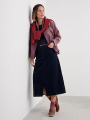 Seasalt Cornwall Purple Brightwork Cut Cord Jacket - Image 3 of 5