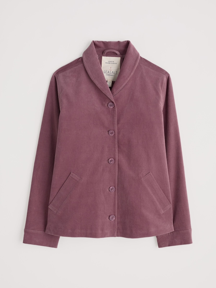 Seasalt Cornwall Purple Brightwork Cut Cord Jacket - Image 5 of 5