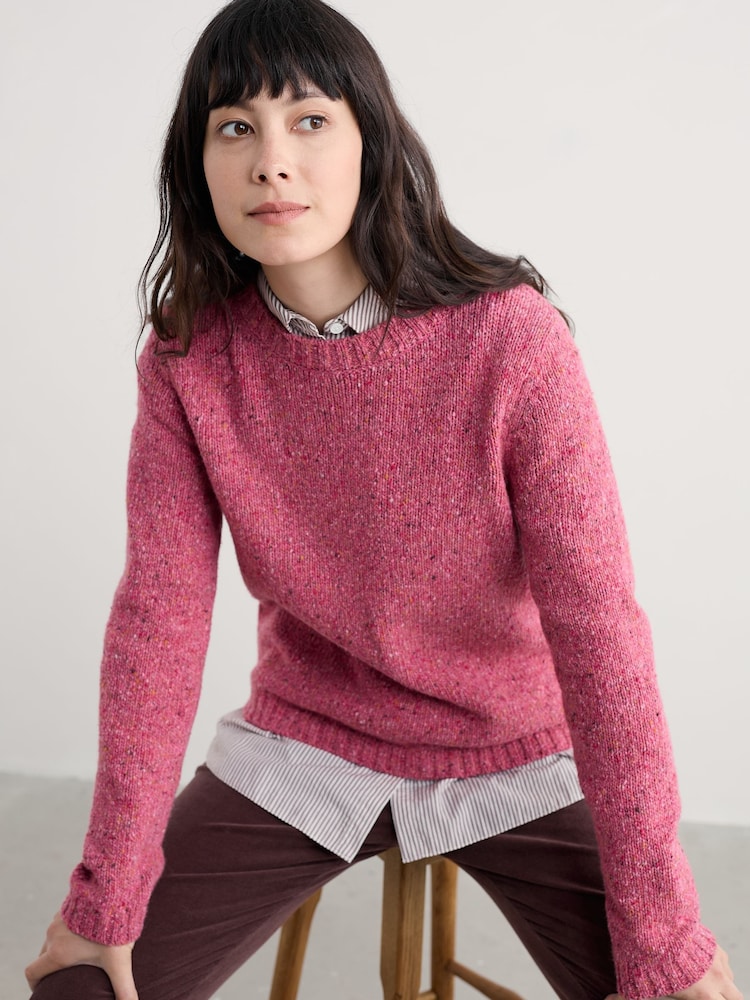 Seasalt Cornwall Orange Dawson Pick Jumper Made With Merino - Image 1 of 5