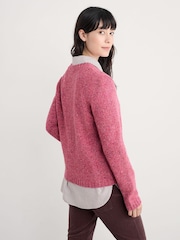 Seasalt Cornwall Orange Dawson Pick Jumper Made With Merino - Image 3 of 5