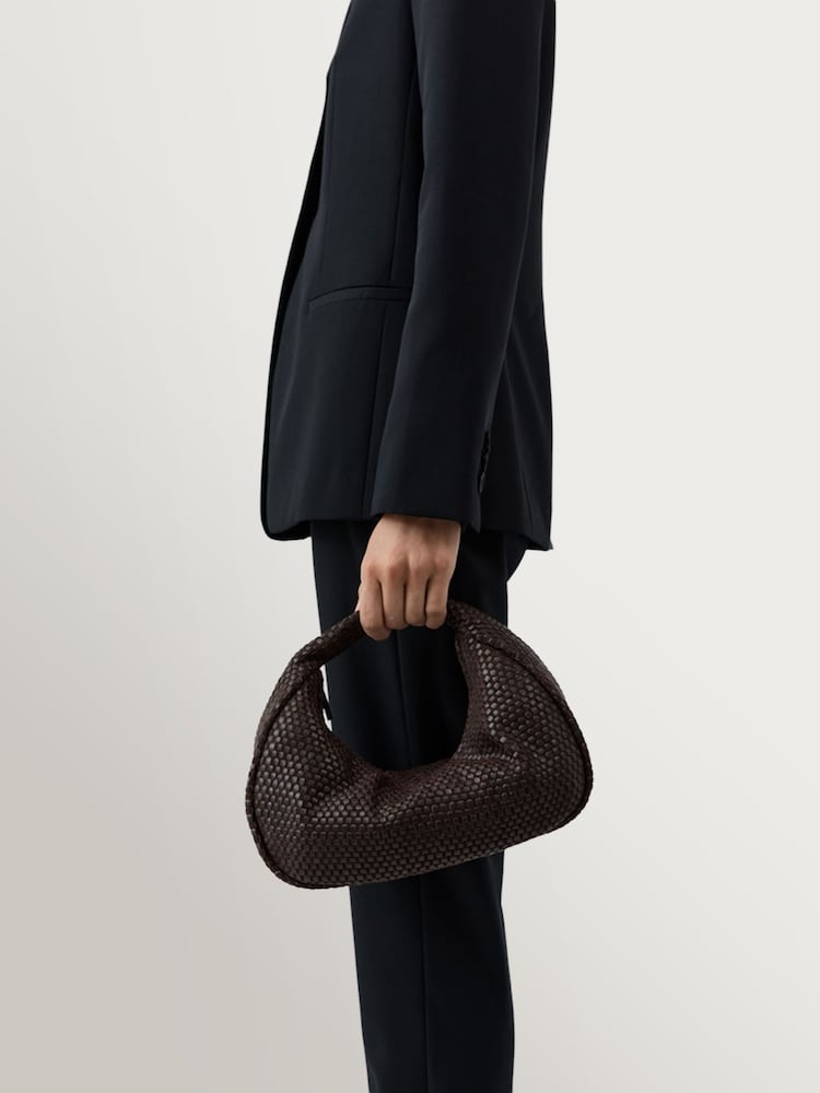 St Agni Brown Lattice Weave Bon Bon Bag - Image 5 of 5 St Agni Brown Lattice Weave Bon Bon Bag - Image 5 of 5