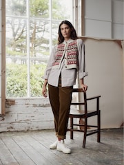 Seasalt Cornwall Red Dawson Pick Fair Isle Vest - Image 1 of 4