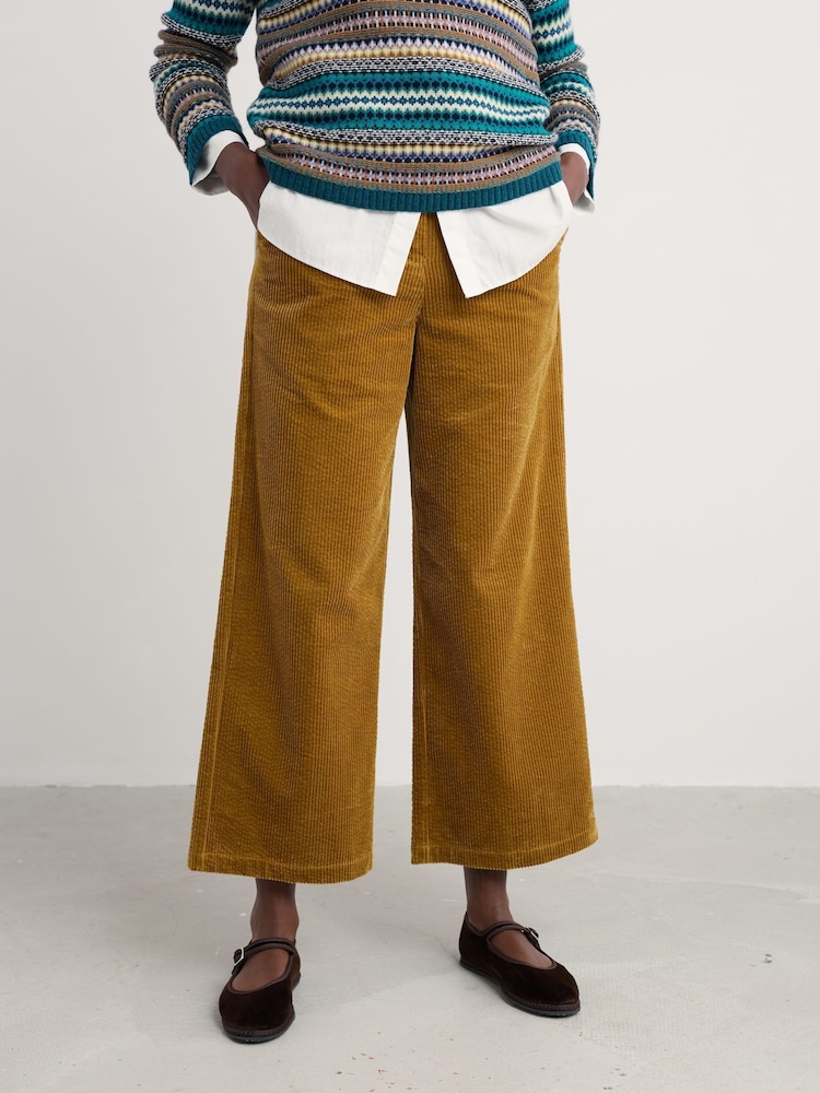 Seasalt Cornwall Yellow Asphodel Cord Trousers - Image 1 of 5