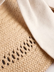 Natural Straw Look Dropped Brim Hat - Image 5 of 6