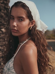 White Broderie Headscarf - Image 2 of 6