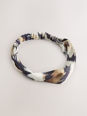 Leopard Print Twist Detail Headband - Image 1 of 4