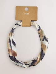 Leopard Print Twist Detail Headband - Image 2 of 4