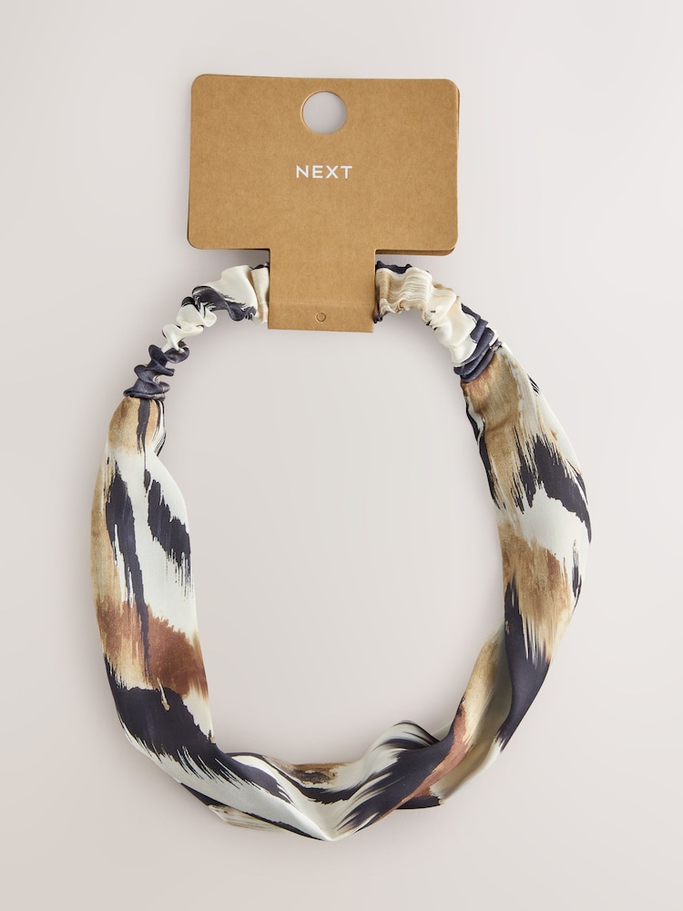 Leopard Print Twist Detail Headband - Image 2 of 4