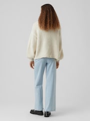 VERO MODA Cream Long Sleeve Open Cardigan - Image 3 of 4