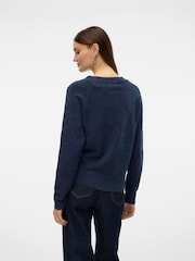 VERO MODA Blue Round Neck Knitted Jumper - Image 2 of 5
