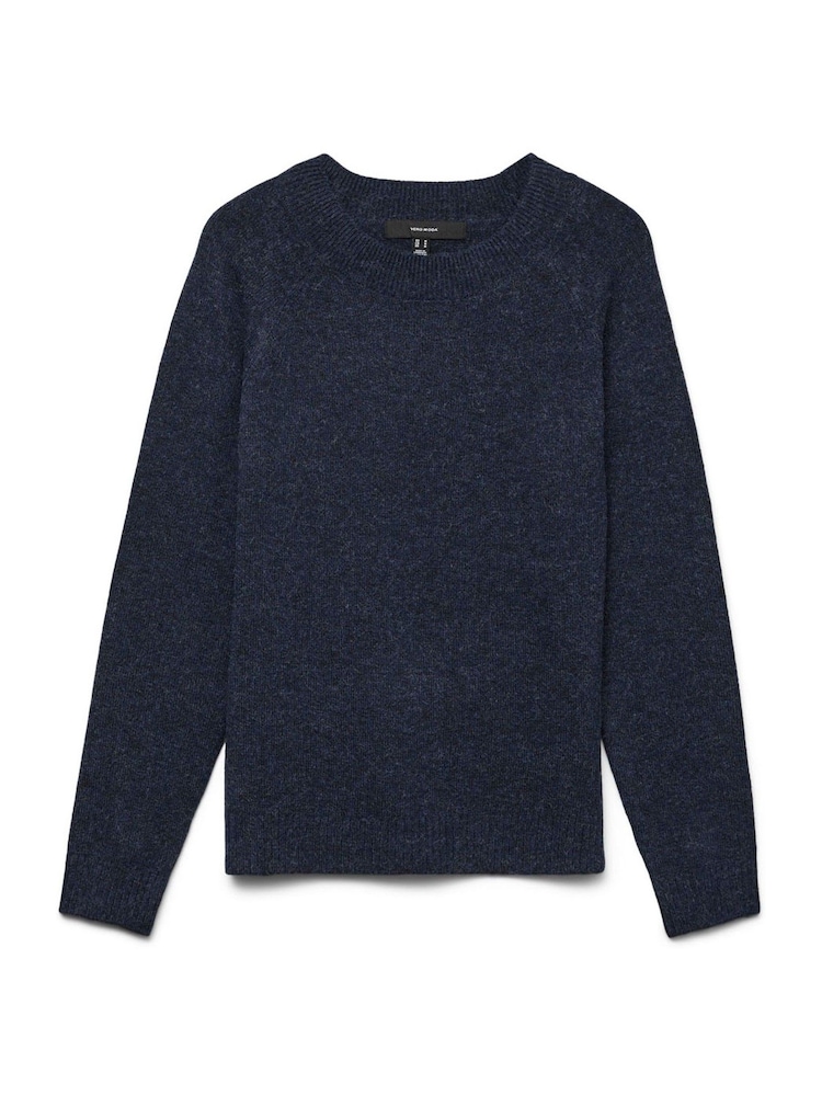 VERO MODA Blue Round Neck Knitted Jumper - Image 5 of 5 VERO MODA Blue Round Neck Knitted Jumper - Image 5 of 5