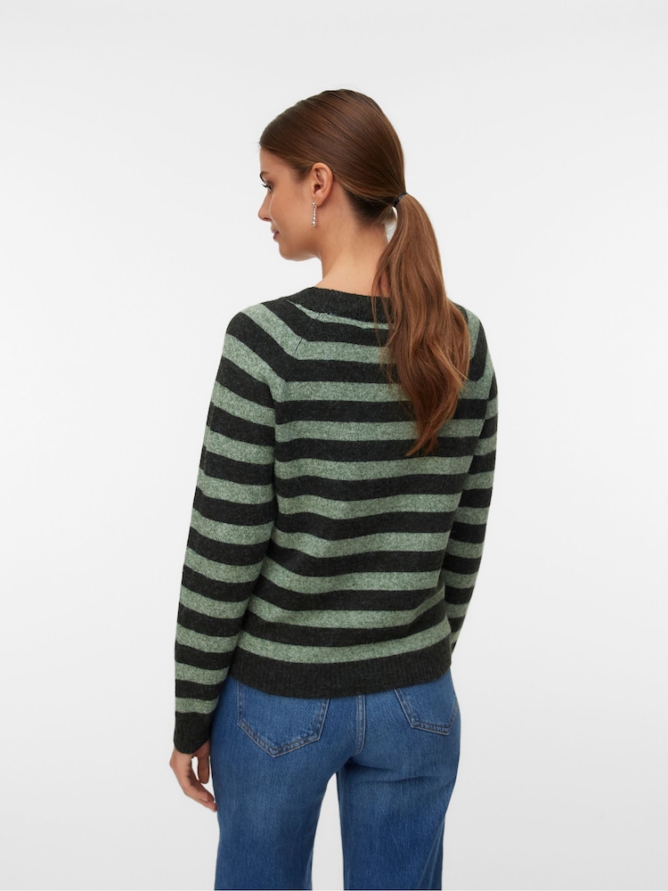VERO MODA Green Round Neck Knitted Jumper - Image 2 of 5