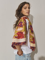 Orange Paisley Lightweight Scarf - Image 1 of 6