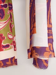 Orange Paisley Lightweight Scarf - Image 6 of 6