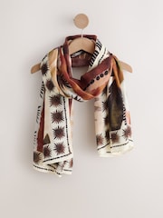 Multi Marrakesh Border Lightweight Scarf - Image 1 of 3