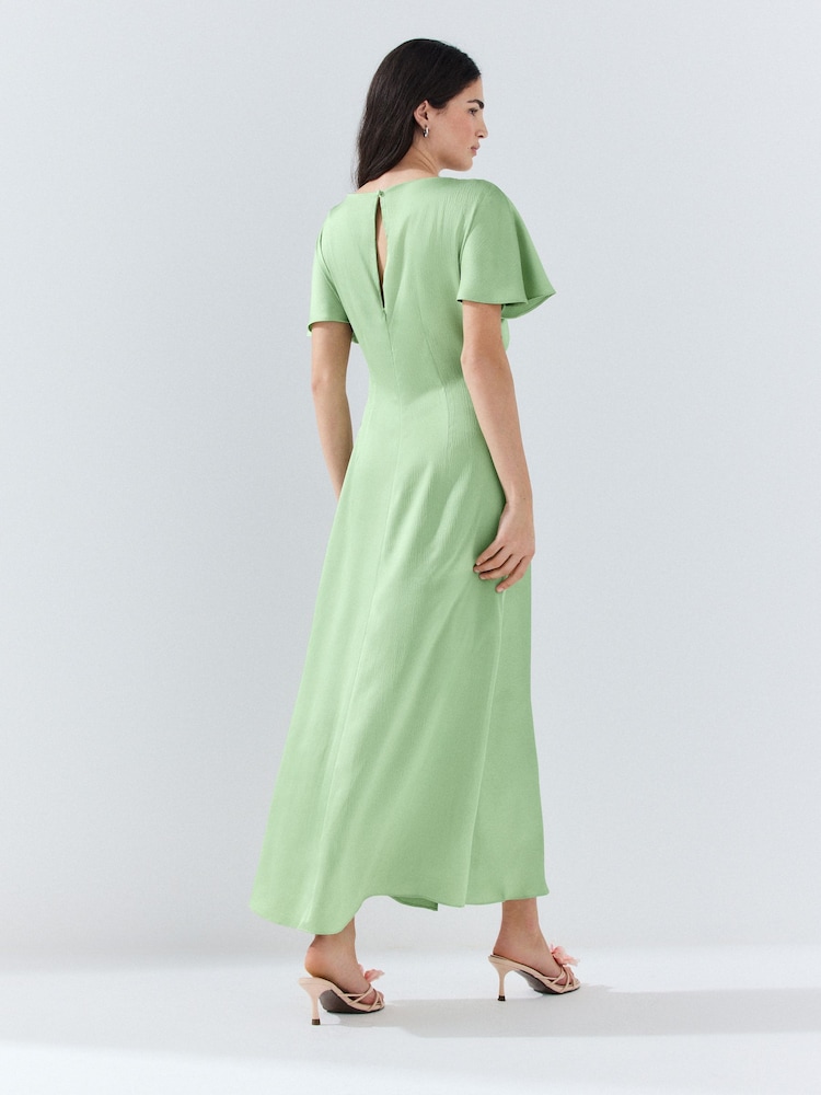 green emerald velvet dress Clementine Tulle Midi Dress main image 0