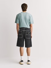 Stan Ray Black Wide 5 Pocket Denim Shorts - Image 3 of 6