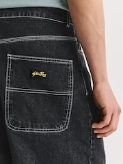 Stan Ray Black Wide 5 Pocket Denim Shorts - Image 4 of 6