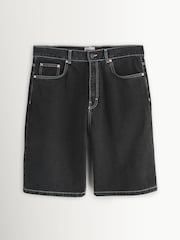 Stan Ray Black Wide 5 Pocket Denim Shorts - Image 6 of 6