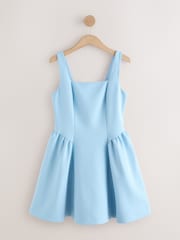 أزرق عنبري - فستان مناسبات قصير بخصر مشدود - Image 5 of 7