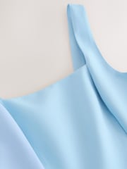 أزرق عنبري - فستان مناسبات قصير بخصر مشدود - Image 7 of 7