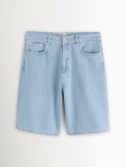 Stan Ray Blue Wide 5 Pocket Denim Shorts - Image 7 of 7