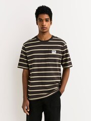 Stan Ray Brown Stripe Patch Logo T-Shirt - Image 1 of 5