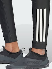 adidas Black 3-Stripes Swim Leggings - Image 4 of 5