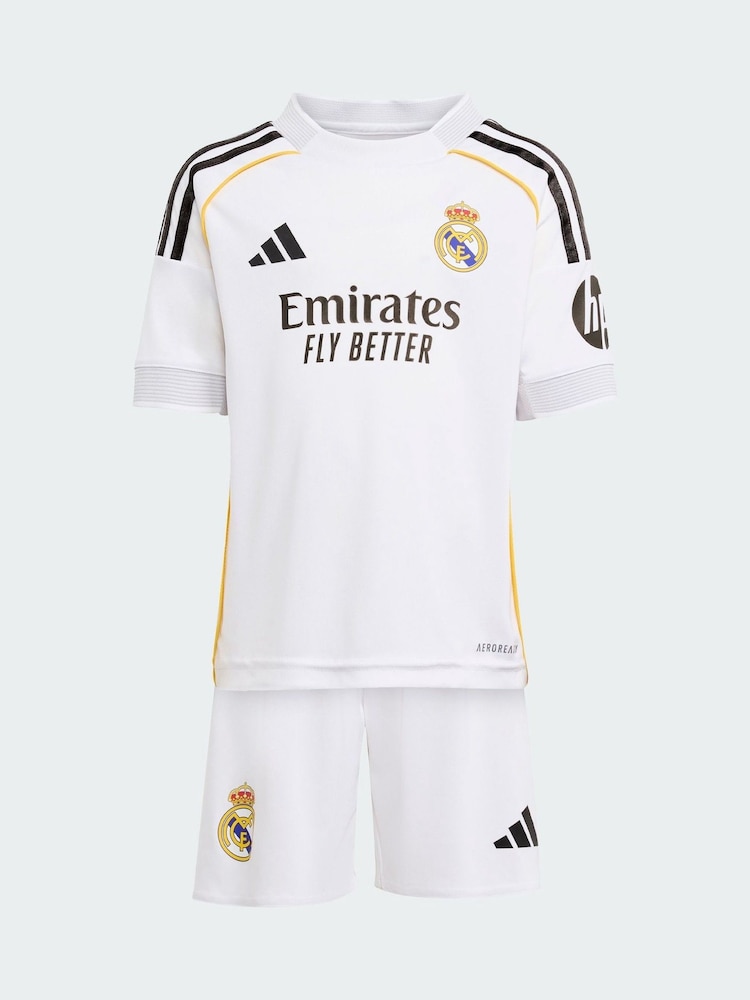adidas White Real Madrid 25/26 Home Mini Kit - Image 3 of 3 adidas White Real Madrid 25/26 Home Mini Kit - Image 3 of 3