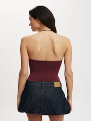 Cotton On Red Hold Me Halter Top - Image 2 of 4