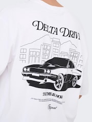 Only & Sons White Backprint Graphic T-Shirt - Image 3 of 9