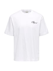 Only & Sons White Backprint Graphic T-Shirt - Image 8 of 9