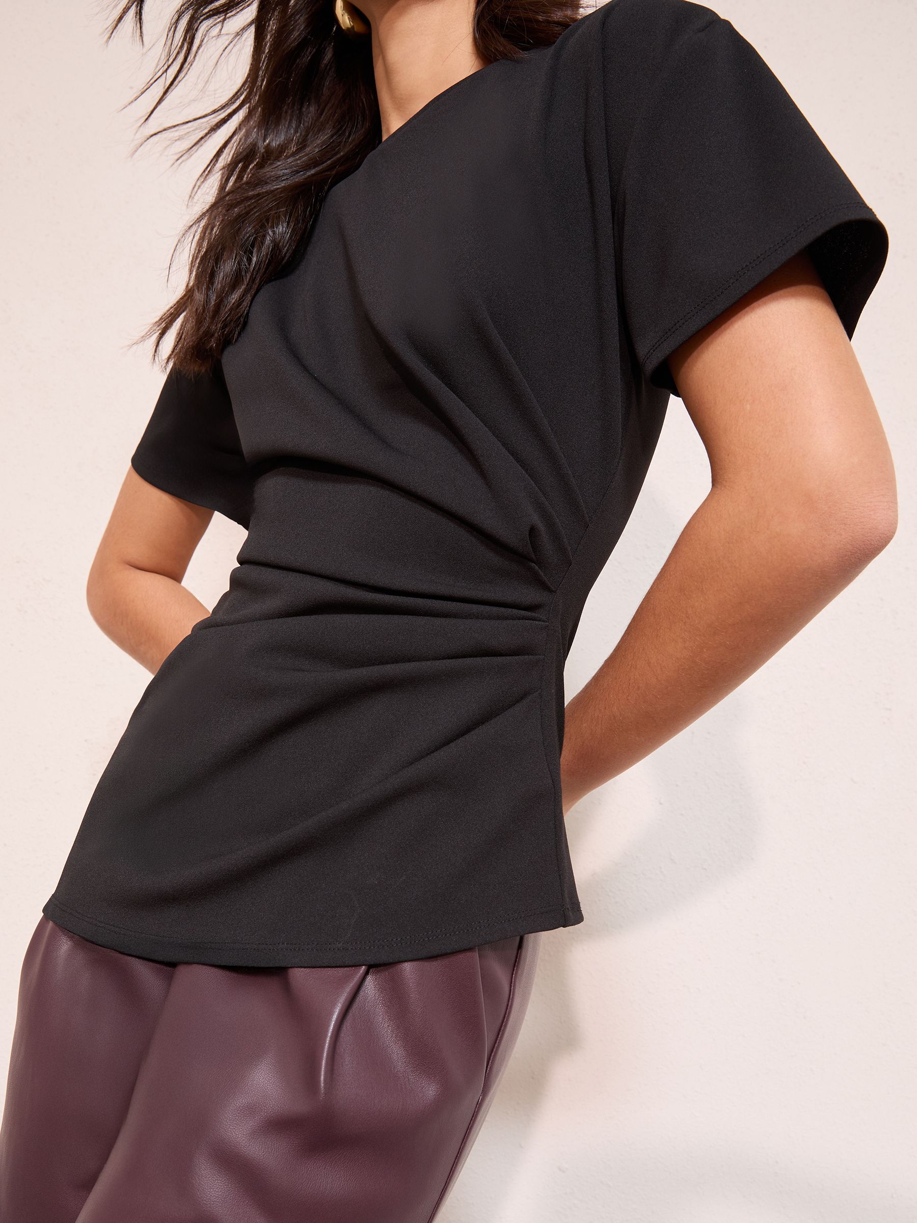 Buy Friends Like These Black Draped Asymmetric Top from the Next