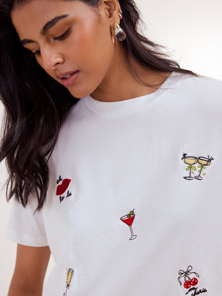 Friends Like These X Lucy Mecklenburgh White Graphic T-Shirt - Image 2 of 5