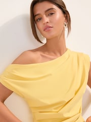 Friends Like These Yellow Draped Off The Shoulder Top - Image 3 of 5