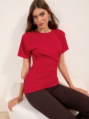 Roșu - Friends Like These Hem Asymmetric Top - Imaginea 1 din 4