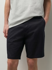 Black Slim Fit Stretch Chino Shorts - Image 1 of 11
