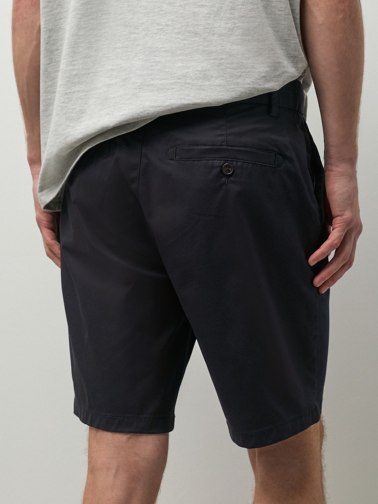 Black Slim Fit Stretch Chino Shorts - Image 2 of 11