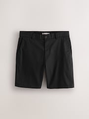 Black Slim Fit Stretch Chino Shorts - Image 7 of 11