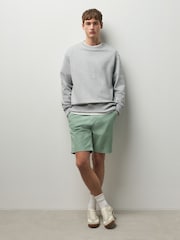 Light Green Slim Fit Stretch Chino Shorts - Image 4 of 6